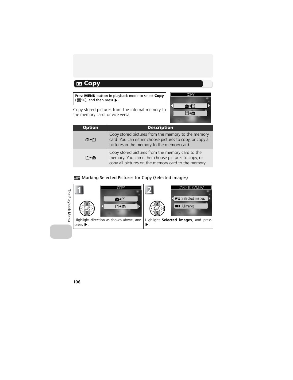 Copy | Nikon 4200 User Manual | Page 116 / 152