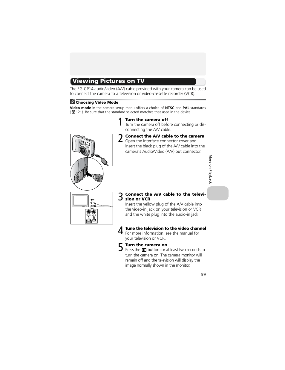 Viewing pictures on tv | Nikon 4200 User Manual | Page 69 / 152