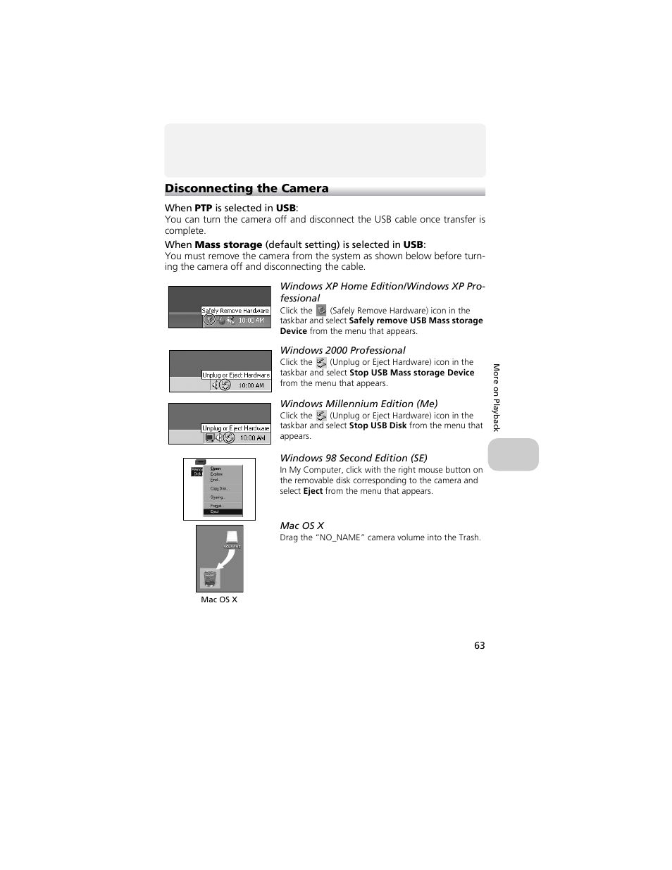 Disconnecting the camera | Nikon 4200 User Manual | Page 73 / 152