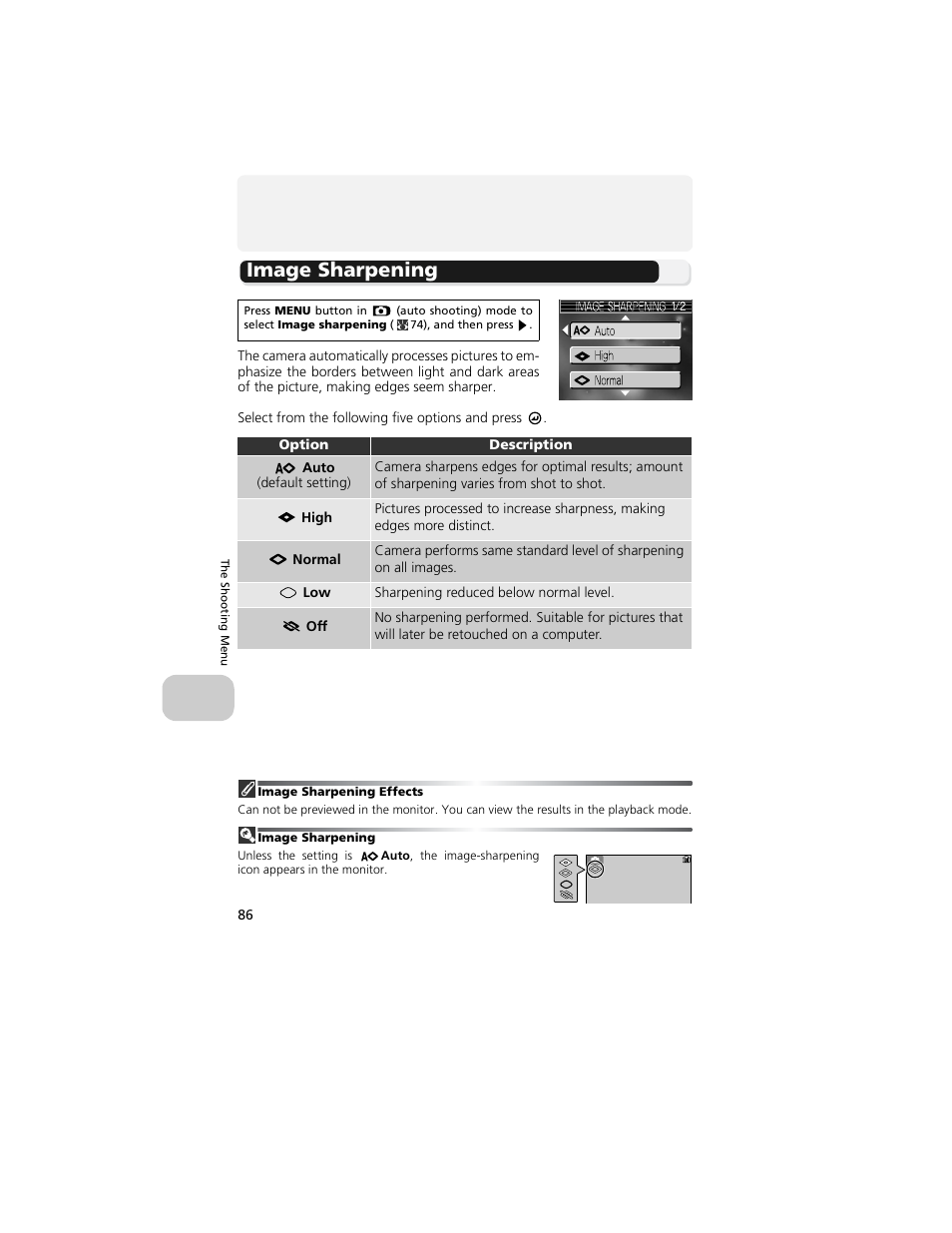 Image sharpening | Nikon 4200 User Manual | Page 96 / 152