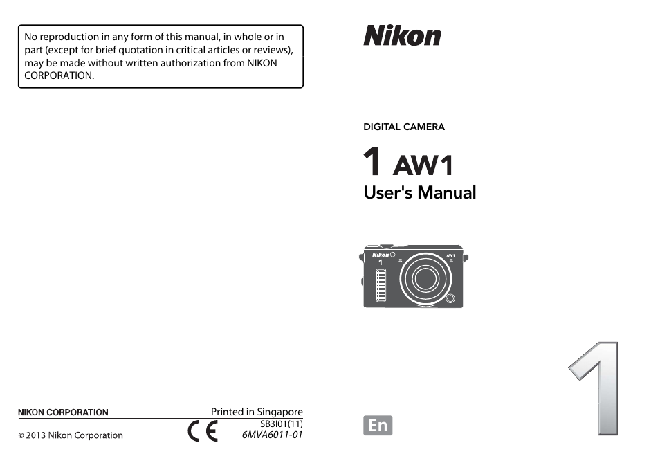 Nikon AW1 User Manual | 144 pages