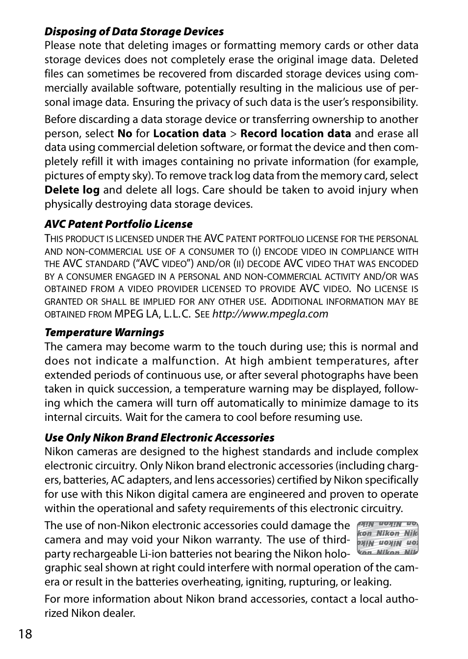 Nikon AW1 User Manual | Page 20 / 144
