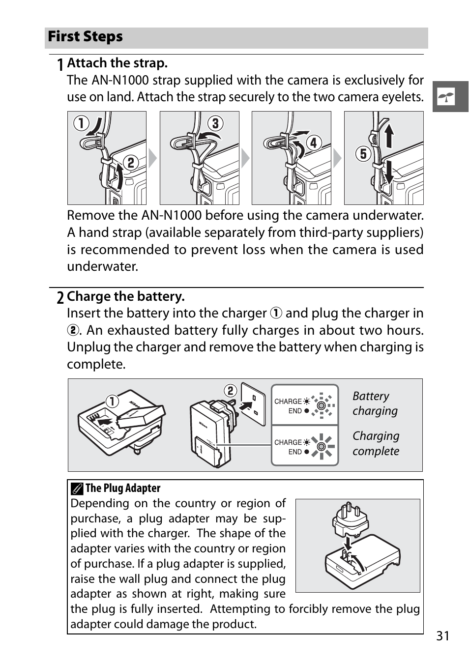 First steps | Nikon AW1 User Manual | Page 33 / 144