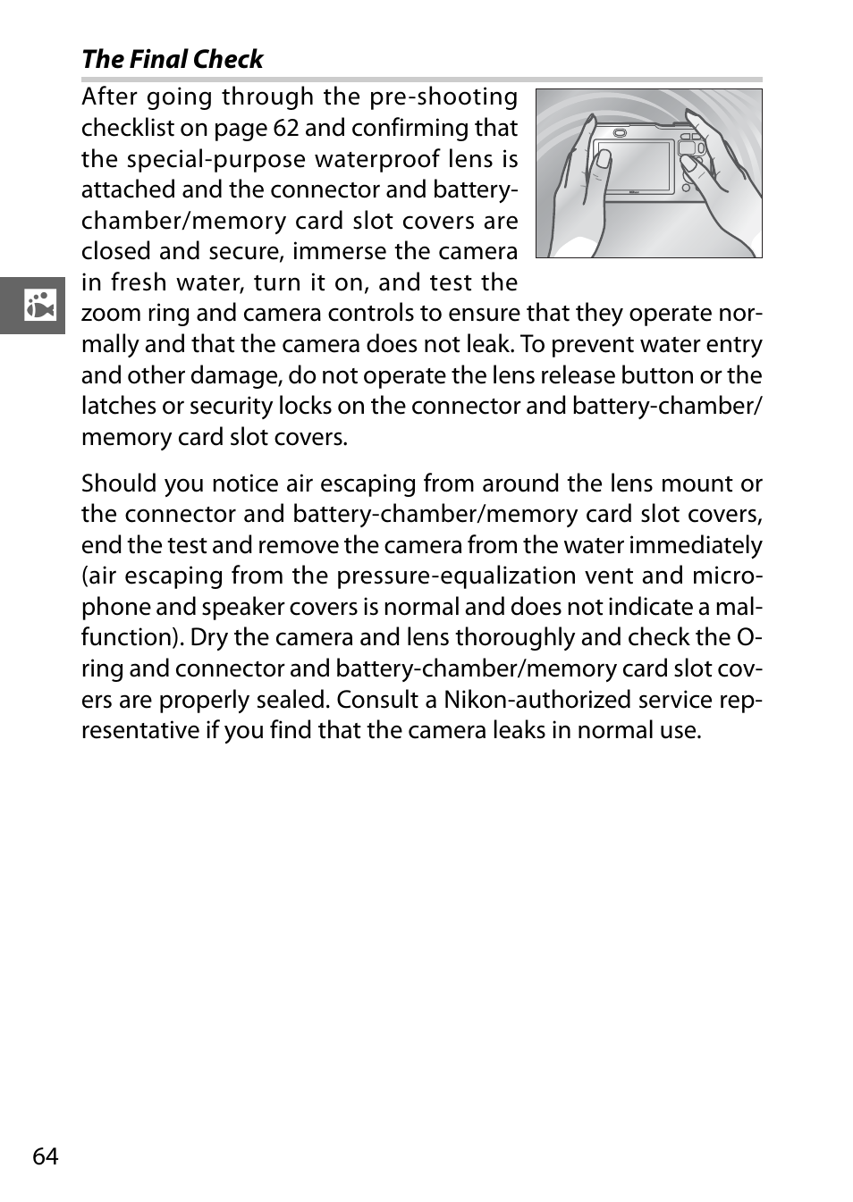 The final check | Nikon AW1 User Manual | Page 66 / 144