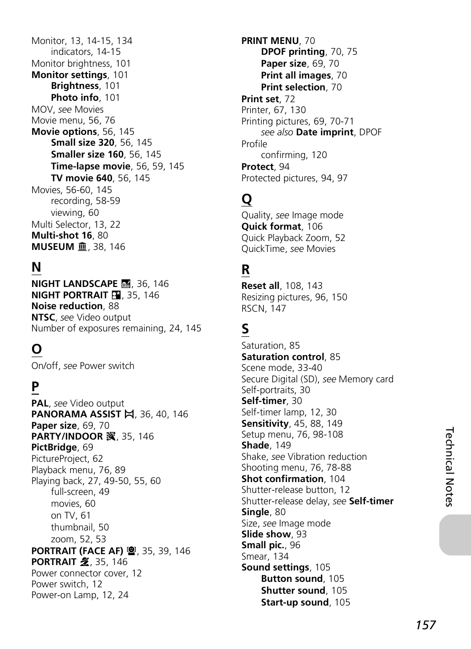 Nikon P3 User Manual | Page 159 / 161