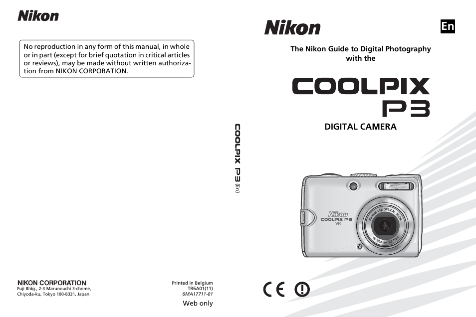 Digital camera, The nikon guide to digital photography with the | Nikon P3 User Manual | Page 161 / 161
