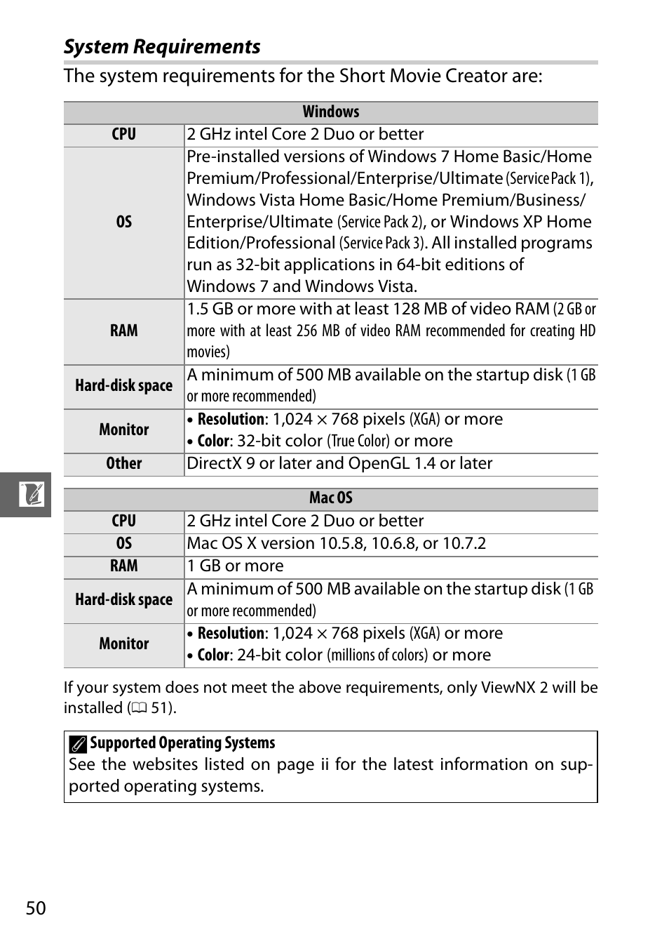 System requirements | Nikon V1 User Manual | Page 62 / 88