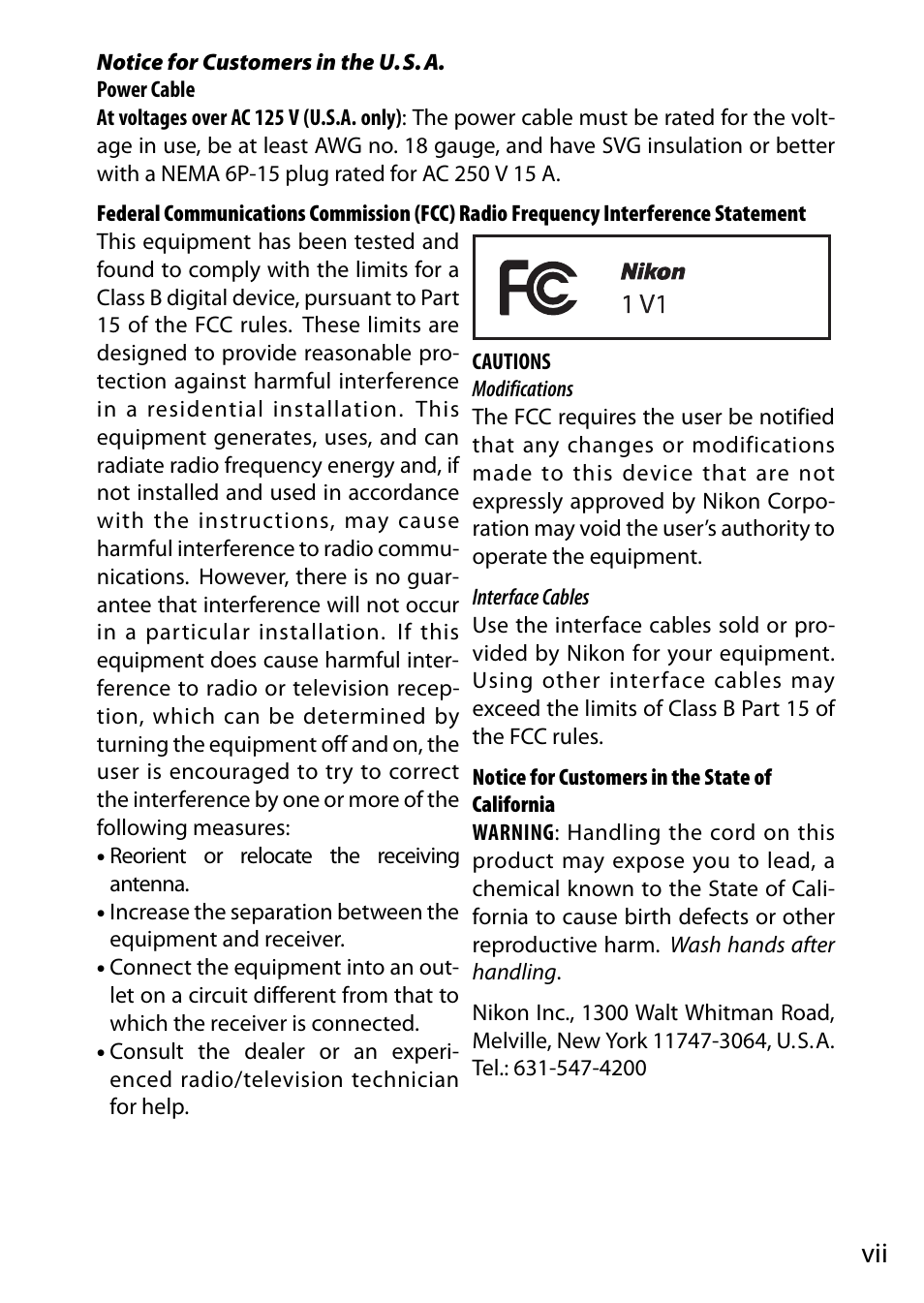 Nikon V1 User Manual | Page 9 / 88