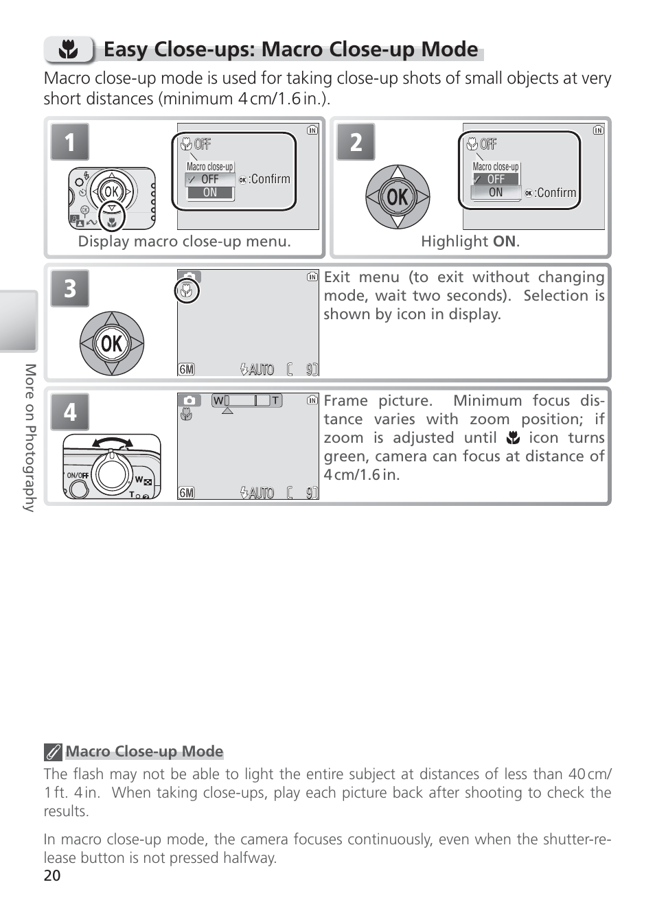 Easy close-ups: macro close-up mode | Nikon S4 User Manual | Page 30 / 108