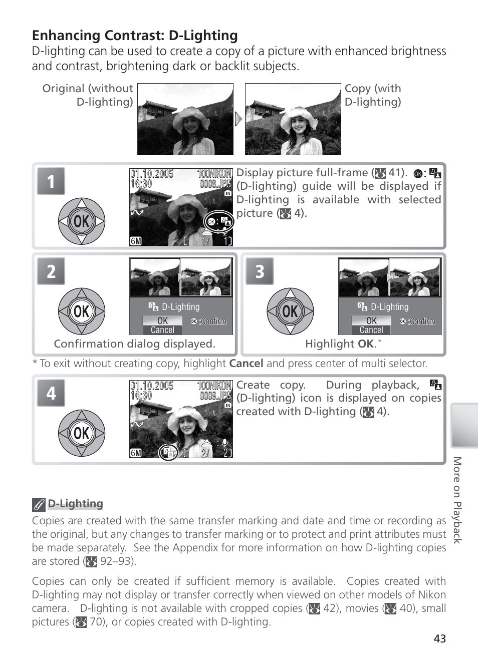 Enhancing contrast: d-lighting | Nikon S4 User Manual | Page 53 / 108