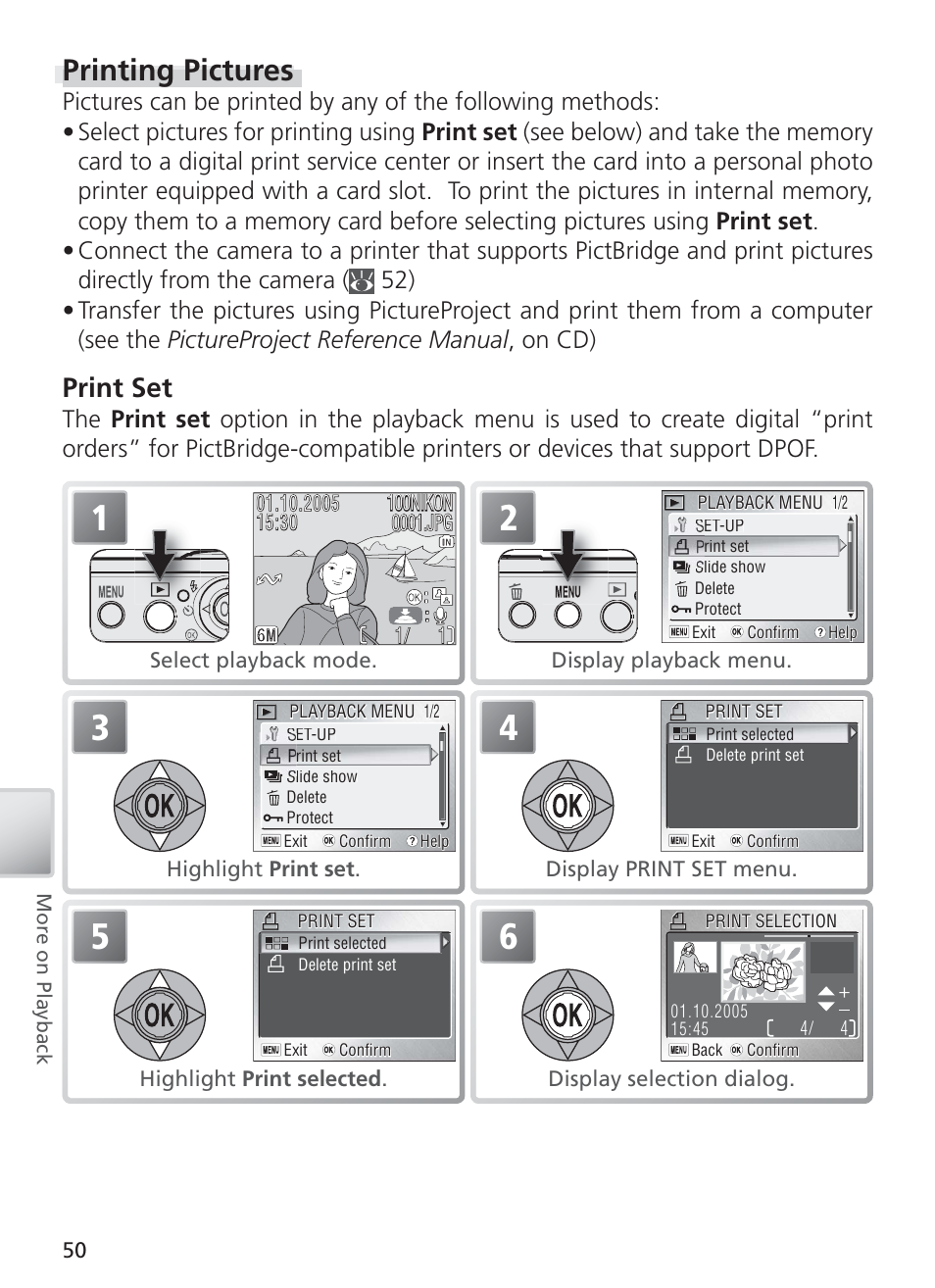 Printing pictures, Print set | Nikon S4 User Manual | Page 60 / 108