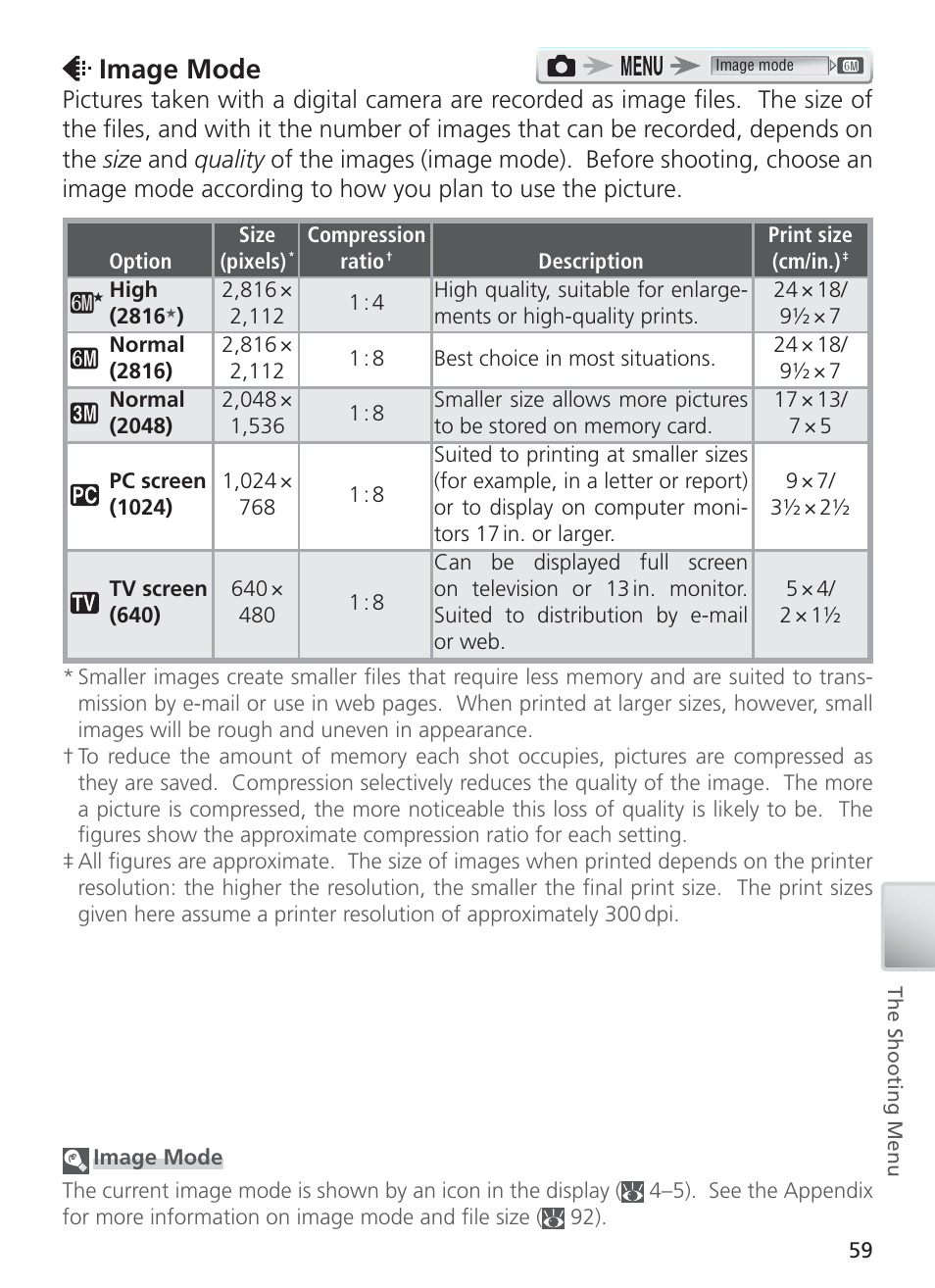 Image mode | Nikon S4 User Manual | Page 69 / 108
