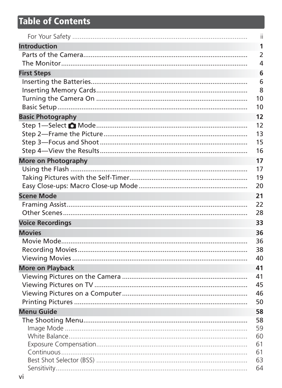 Nikon S4 User Manual | Page 8 / 108