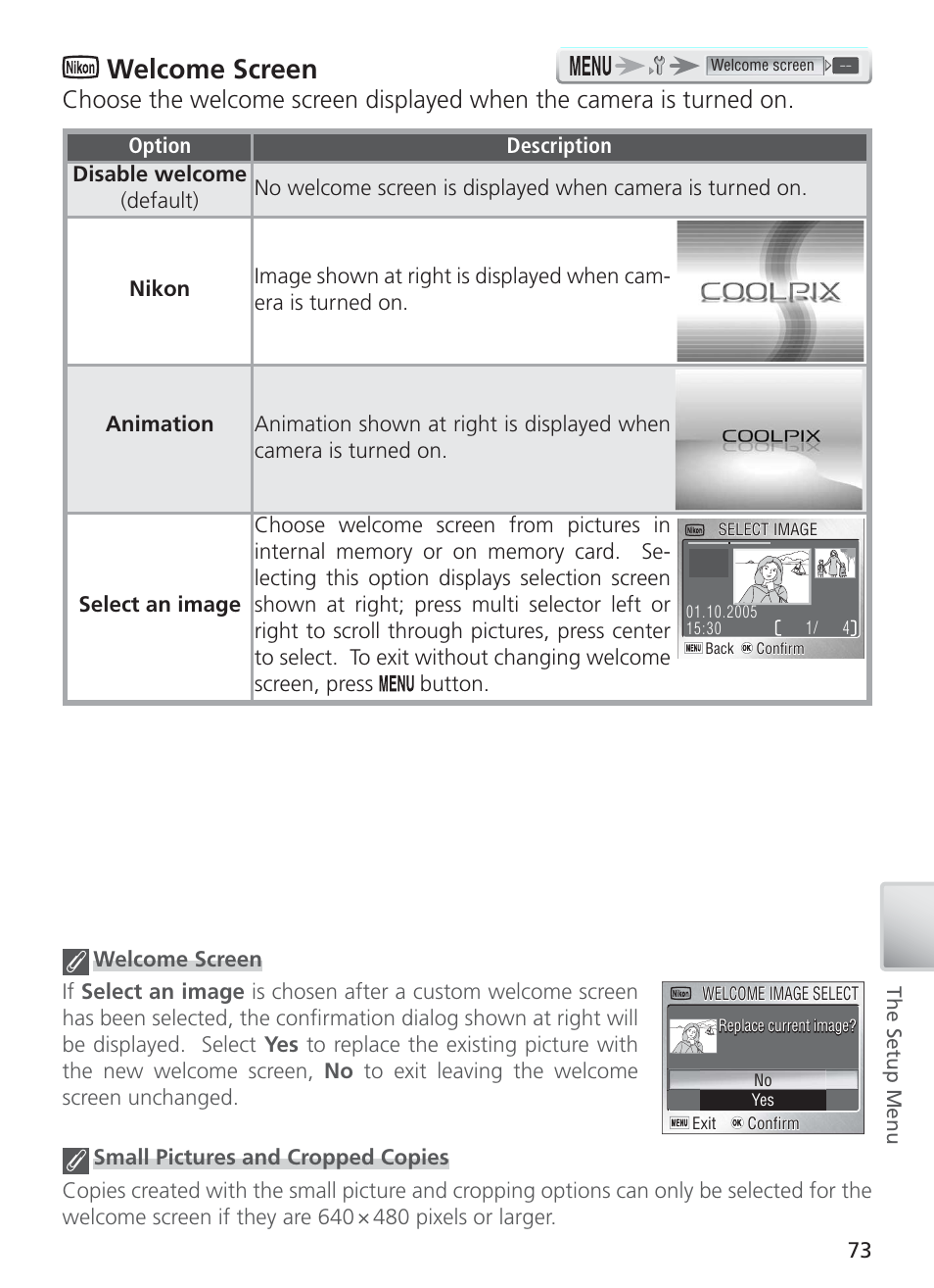 Welcome screen | Nikon S4 User Manual | Page 83 / 108