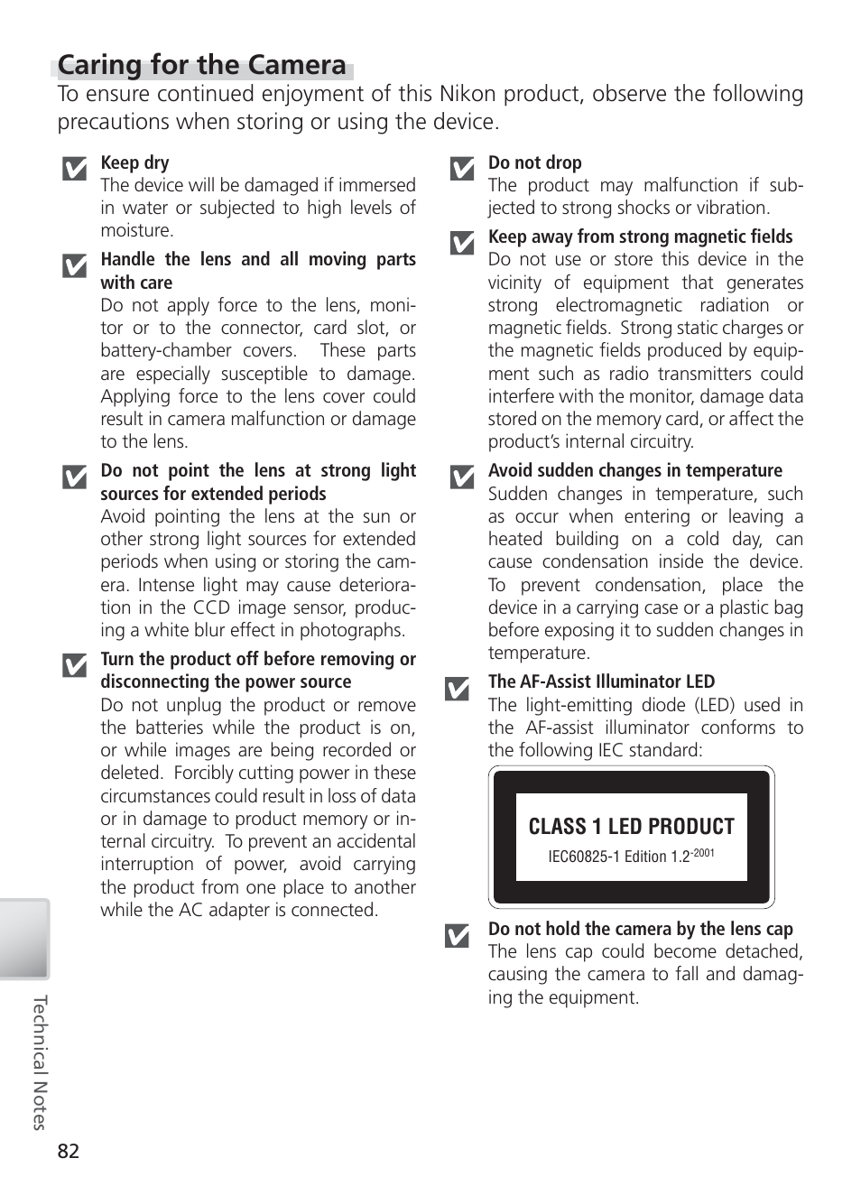 Caring for the camera | Nikon S4 User Manual | Page 92 / 108
