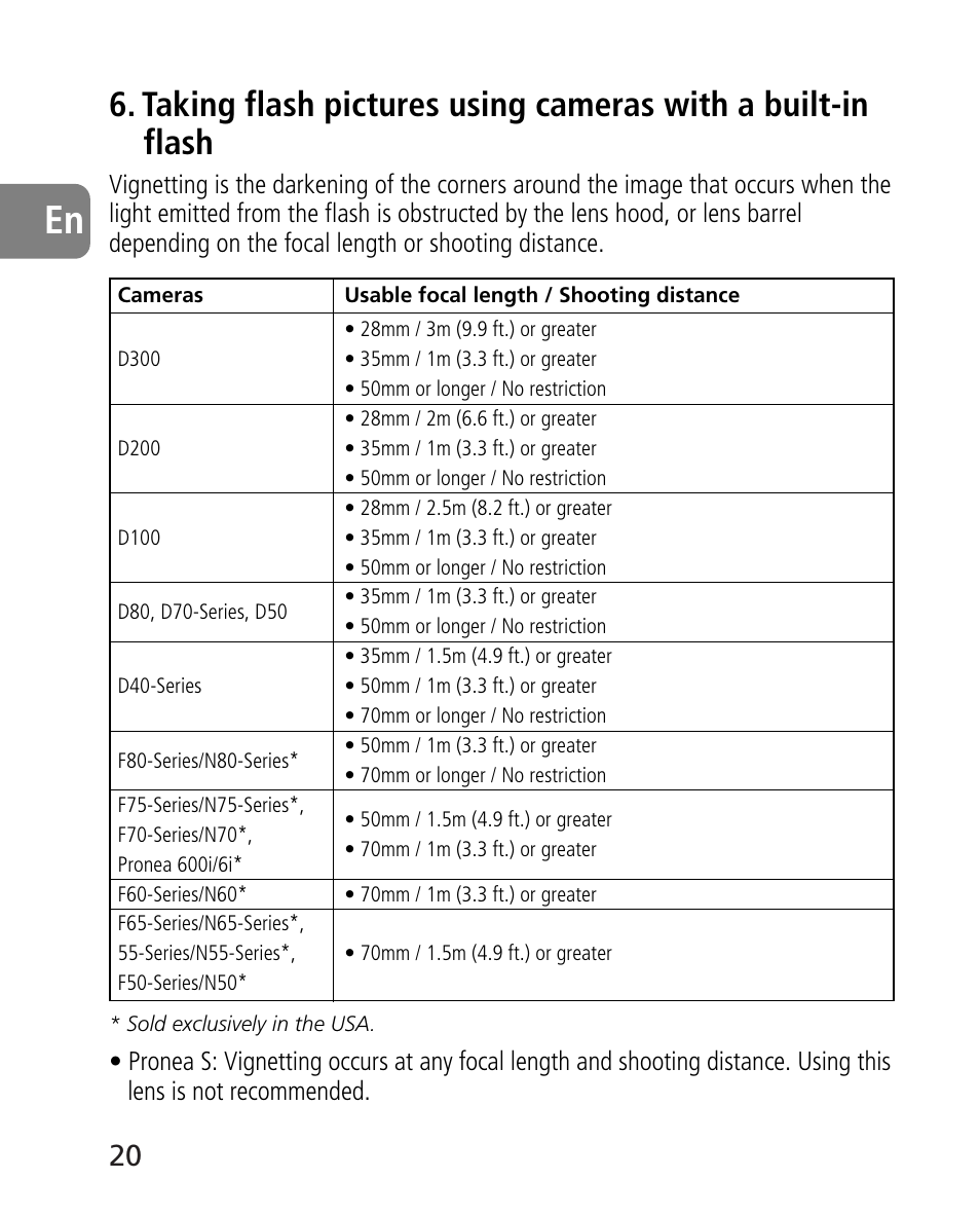 Nikon AF-S 24-70mm f-2.8G ED User Manual | Page 20 / 122