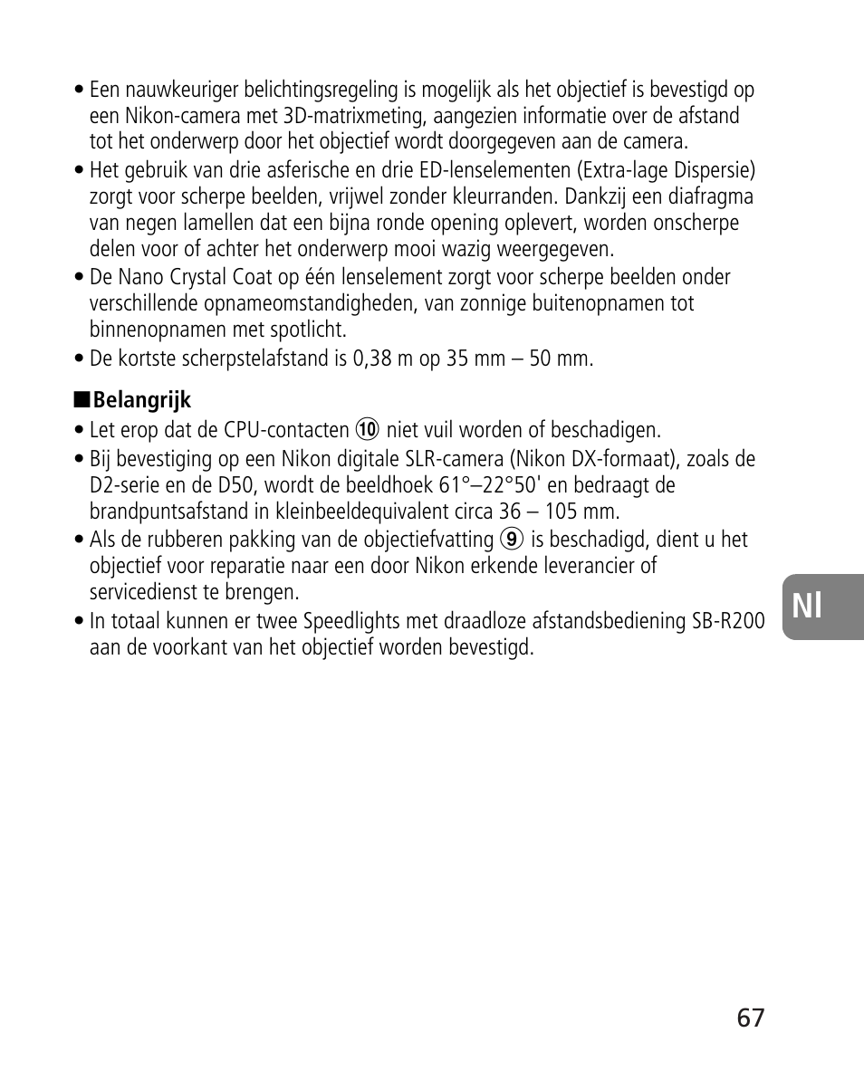 Nikon AF-S 24-70mm f-2.8G ED User Manual | Page 67 / 122