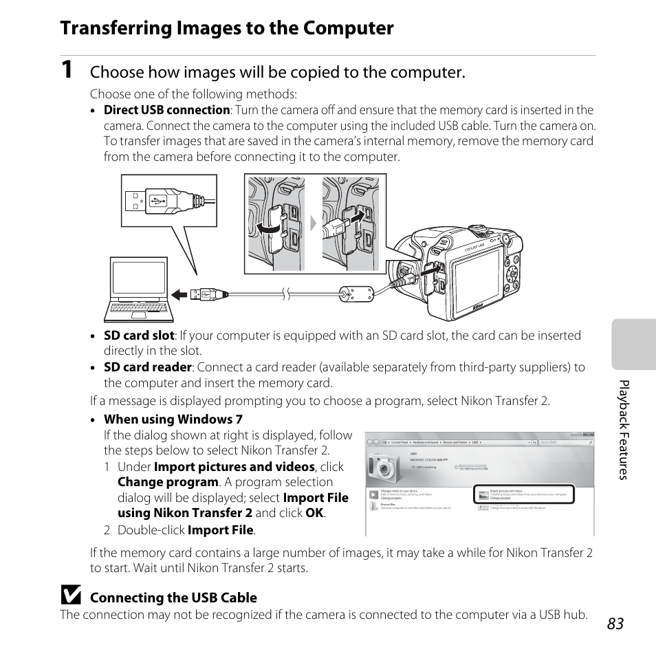 Transferring images to the computer | Nikon L820 User Manual | Page 103 / 240