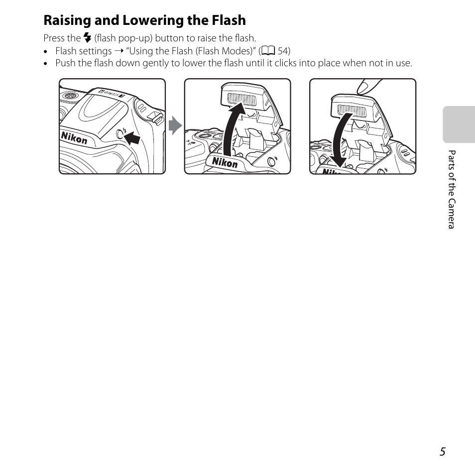 Raising and lowering the flash | Nikon L820 User Manual | Page 25 / 240