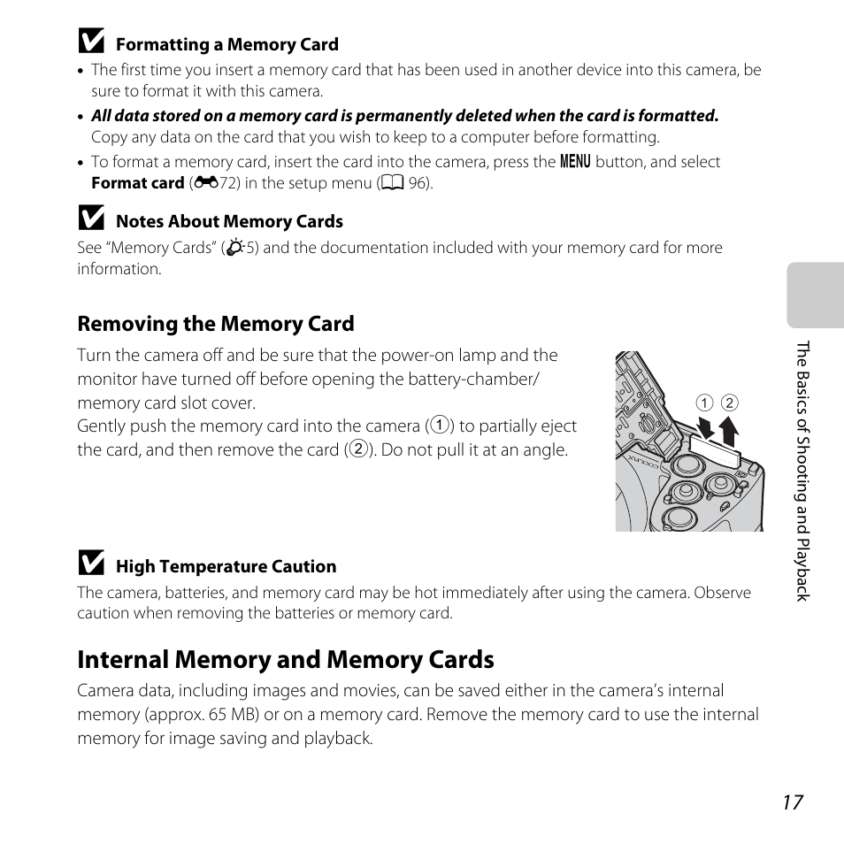 Internal memory and memory cards | Nikon L820 User Manual | Page 37 / 240