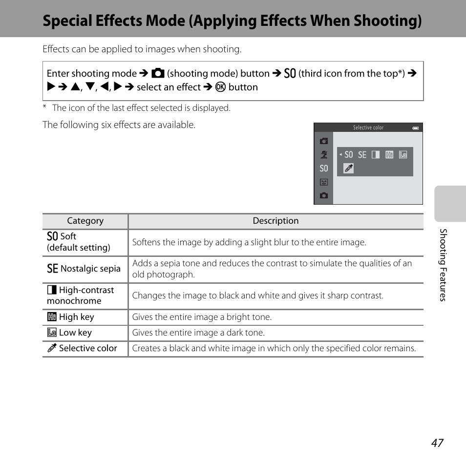 A 47 | Nikon L820 User Manual | Page 67 / 240