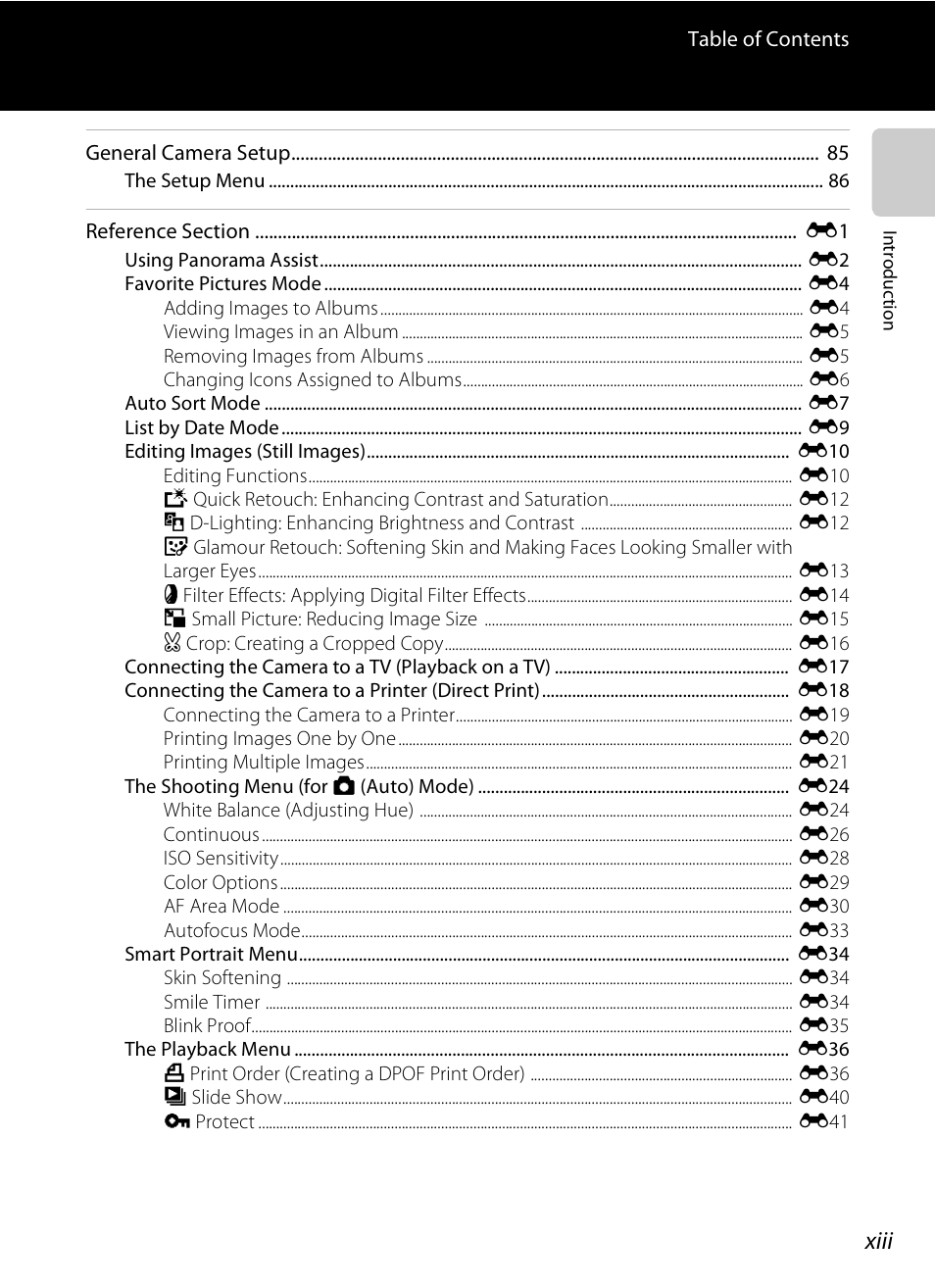Xiii | Nikon S3200 User Manual | Page 15 / 204