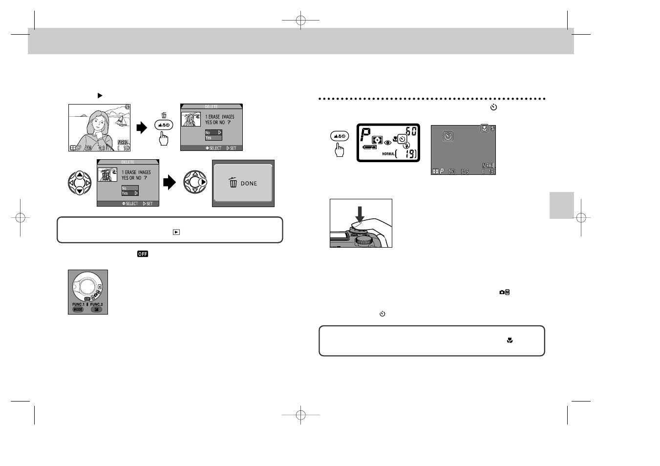 Self-timer operation, Basic operation (auto mode) | Nikon 995 User Manual | Page 27 / 91