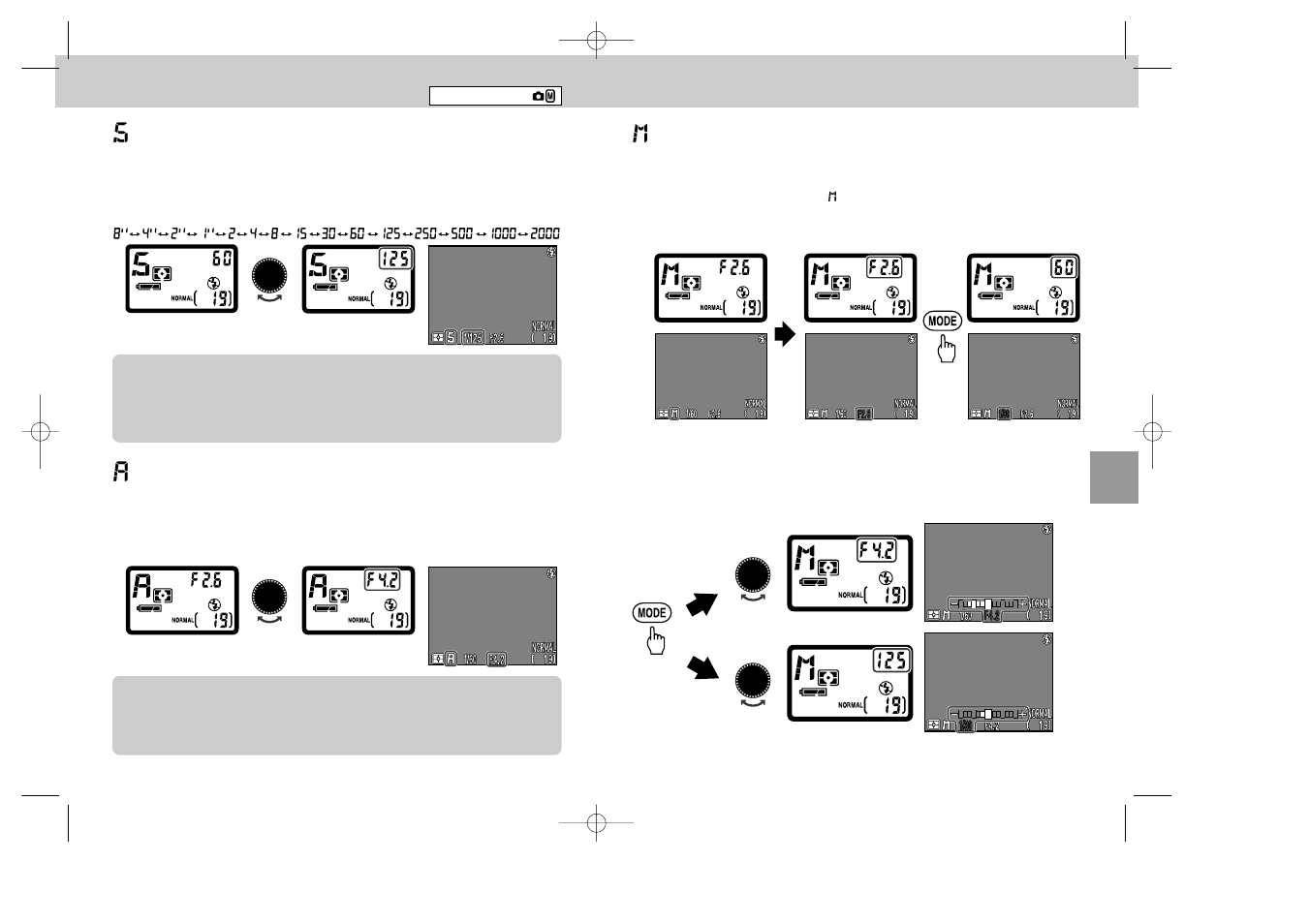 Setting the exposure mode | Nikon 995 User Manual | Page 34 / 91