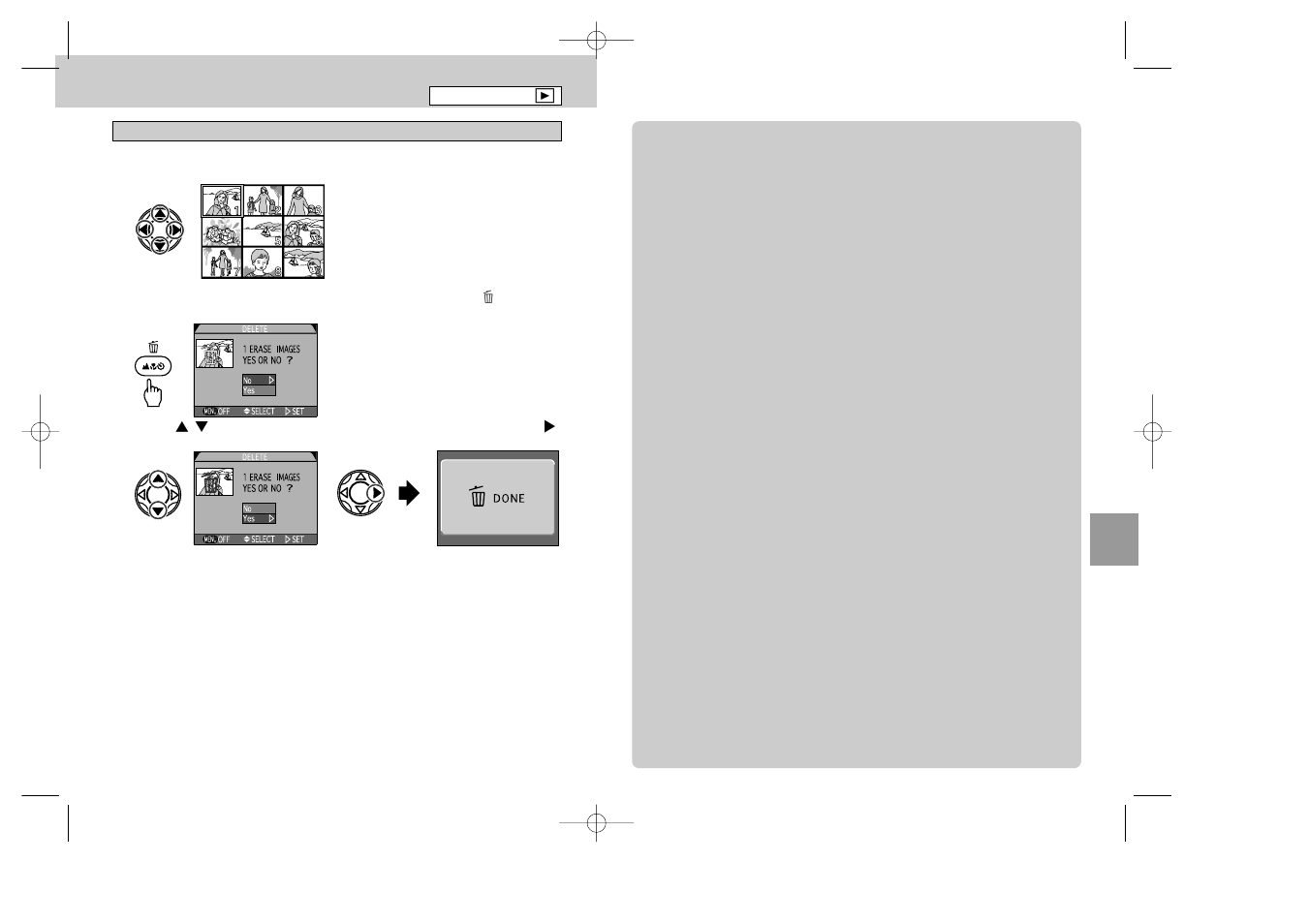 Advanced operation, Deleting photographs | Nikon 995 User Manual | Page 40 / 91