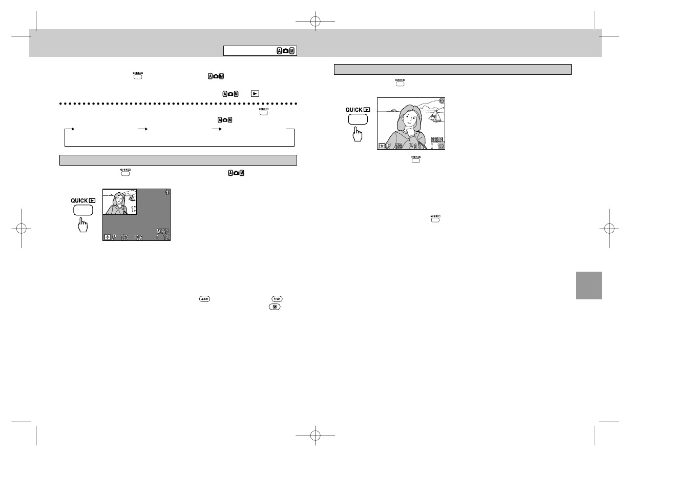 Quick review mode/full-screen review mode | Nikon 995 User Manual | Page 44 / 91