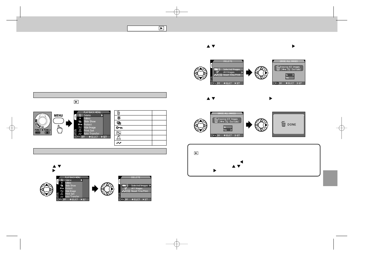 Playback menus | Nikon 995 User Manual | Page 69 / 91