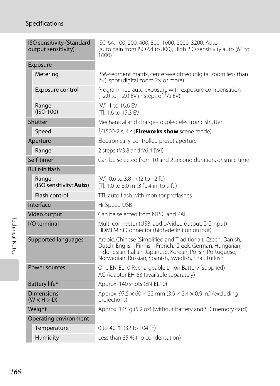 Nikon S60 User Manual | Page 178 / 184
