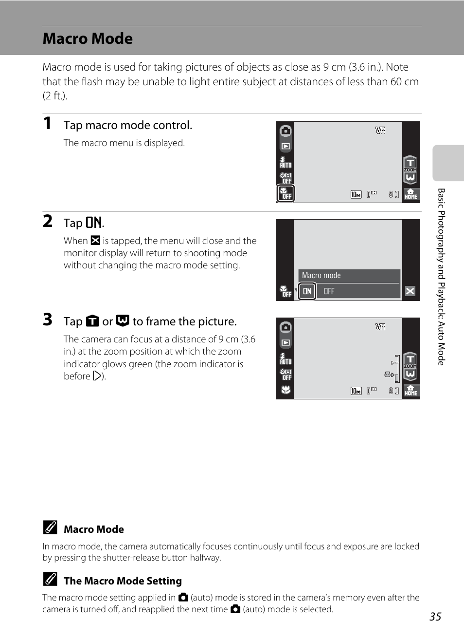 Macro mode, A 35) can | Nikon S60 User Manual | Page 47 / 184