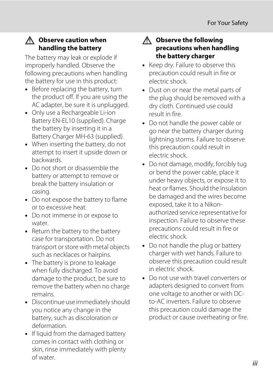 Nikon S60 User Manual | Page 5 / 184