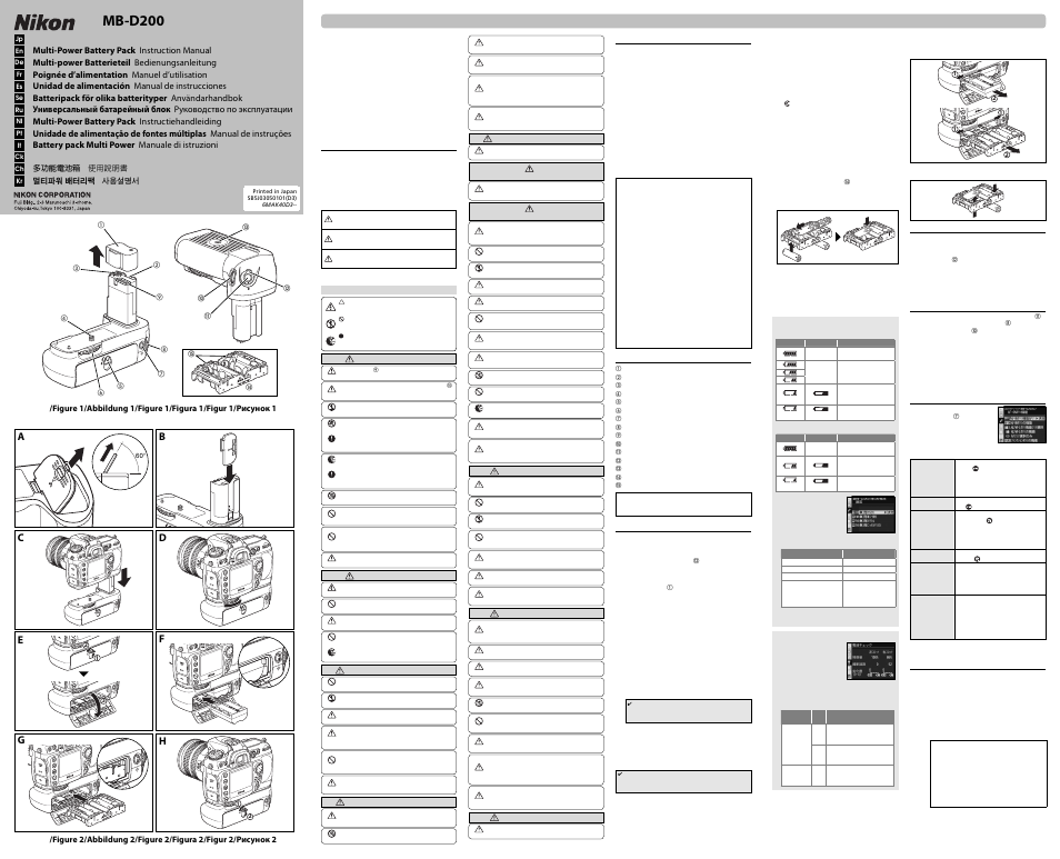 Nikon MB-D200 User Manual | 8 pages