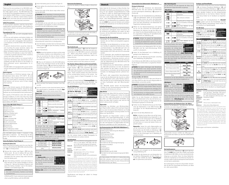 Nikon MB-D200 User Manual | Page 2 / 8