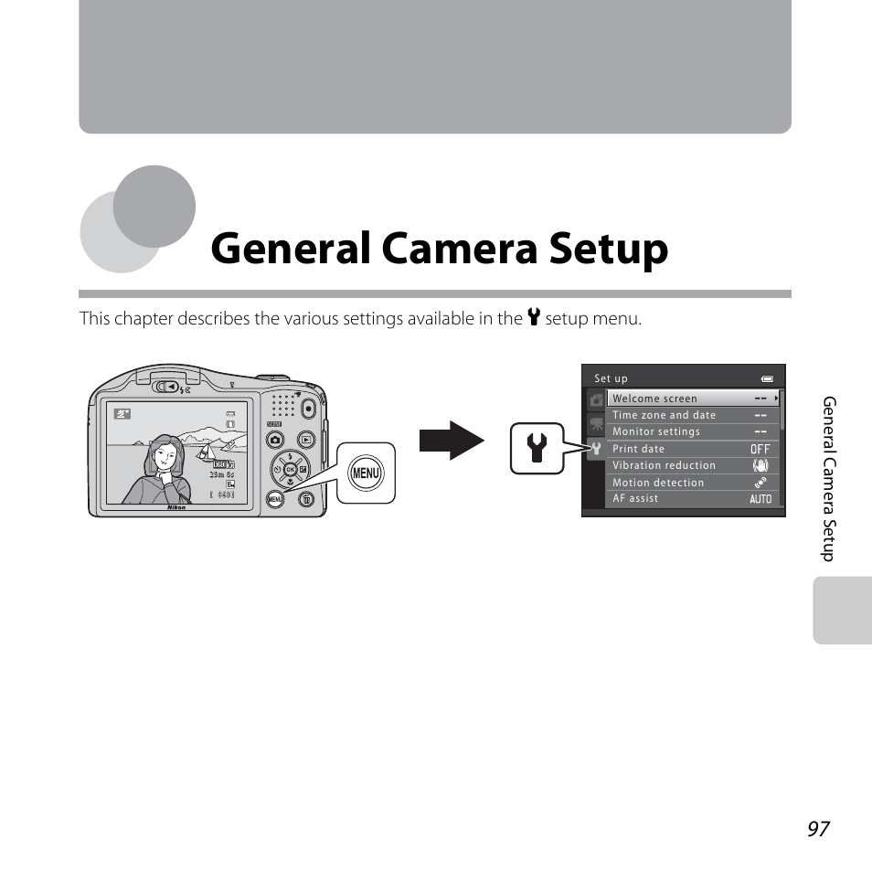 General camera setup | Nikon L610 User Manual | Page 115 / 252