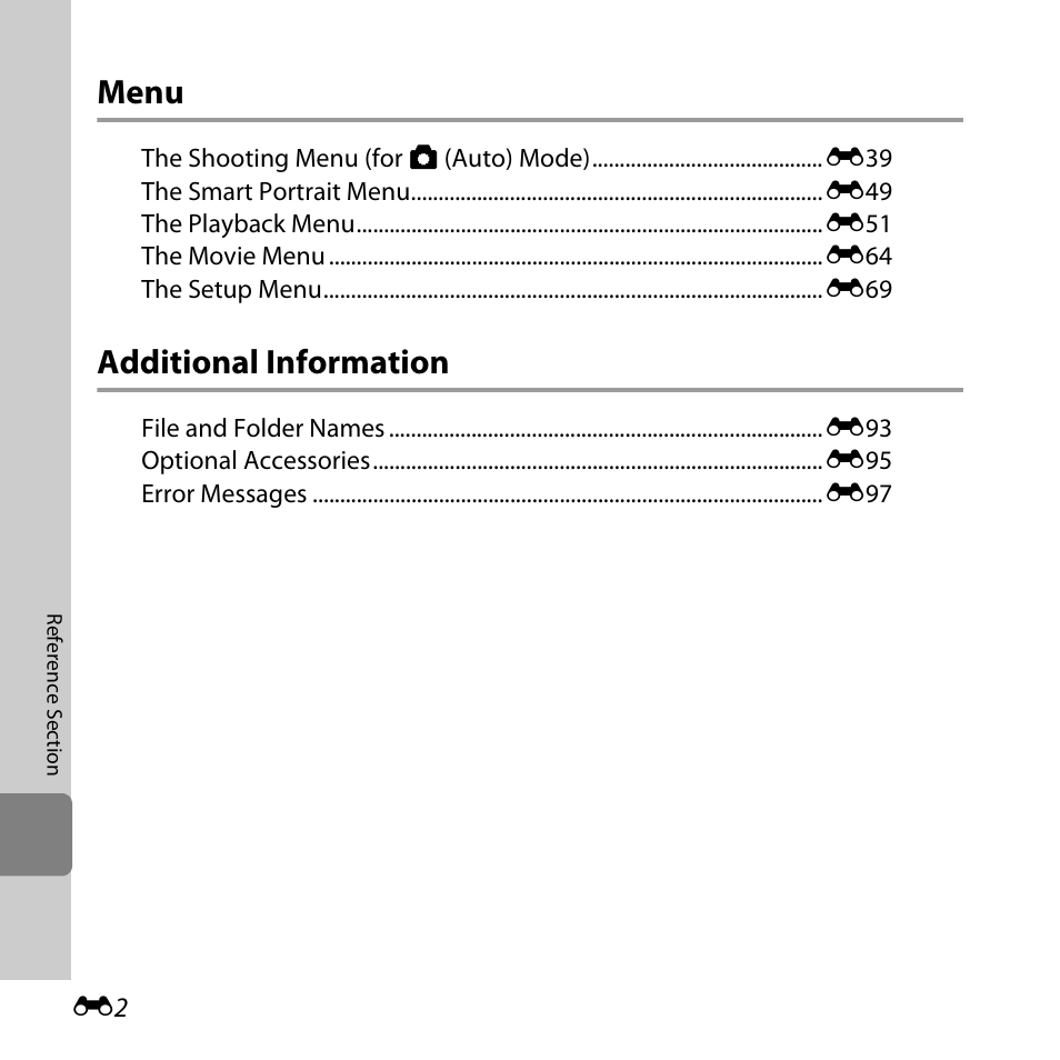 Menu, Additional information | Nikon L610 User Manual | Page 120 / 252