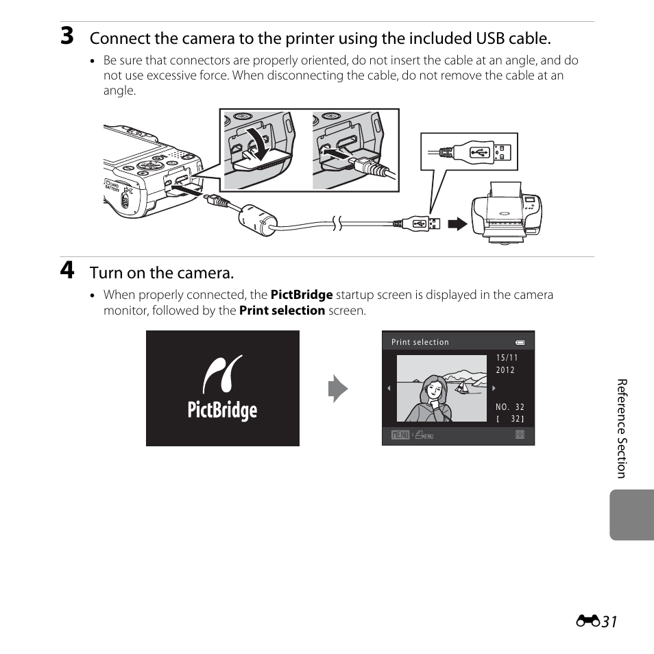 Turn on the camera | Nikon L610 User Manual | Page 149 / 252