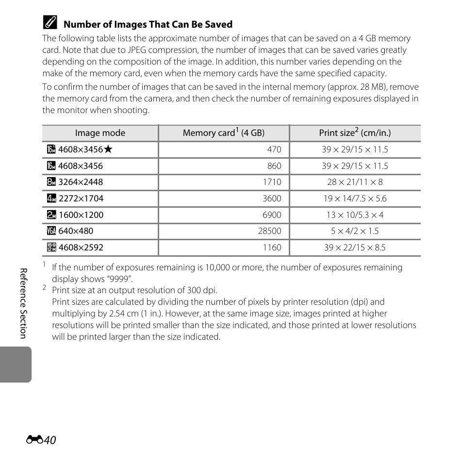 E40) | Nikon L610 User Manual | Page 158 / 252