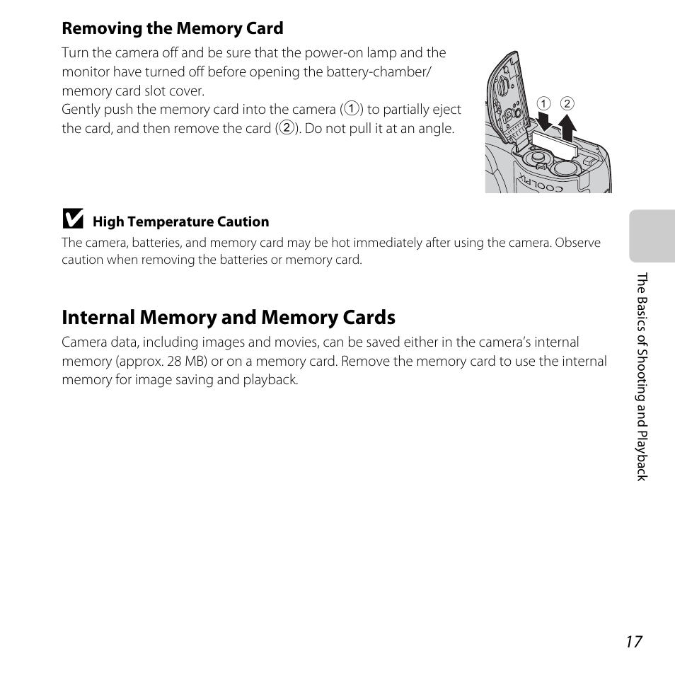 Internal memory and memory cards | Nikon L610 User Manual | Page 35 / 252