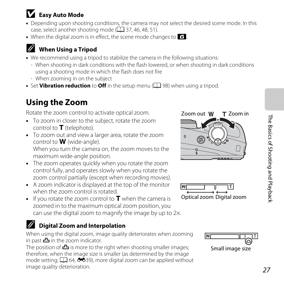 Using the zoom | Nikon L610 User Manual | Page 45 / 252