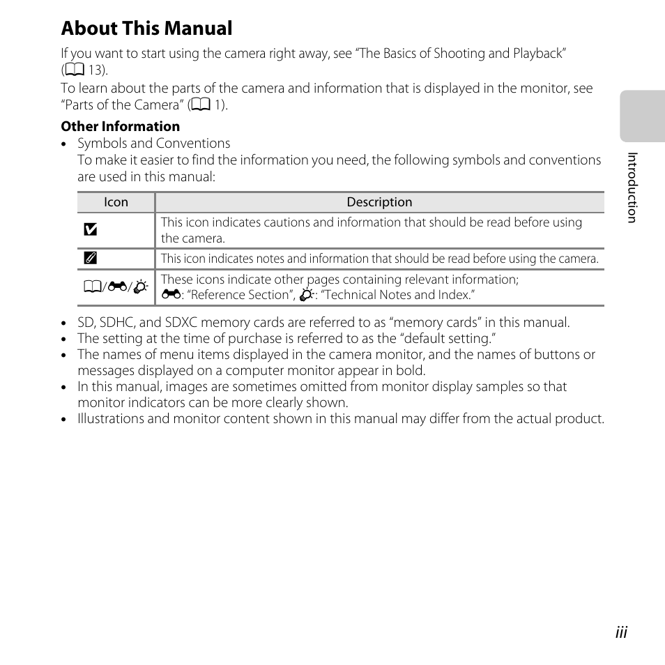 About this manual | Nikon L610 User Manual | Page 5 / 252