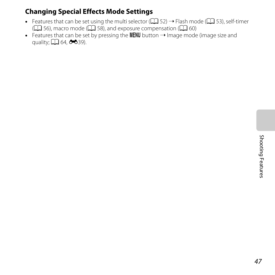 Changing special effects mode settings | Nikon L610 User Manual | Page 65 / 252