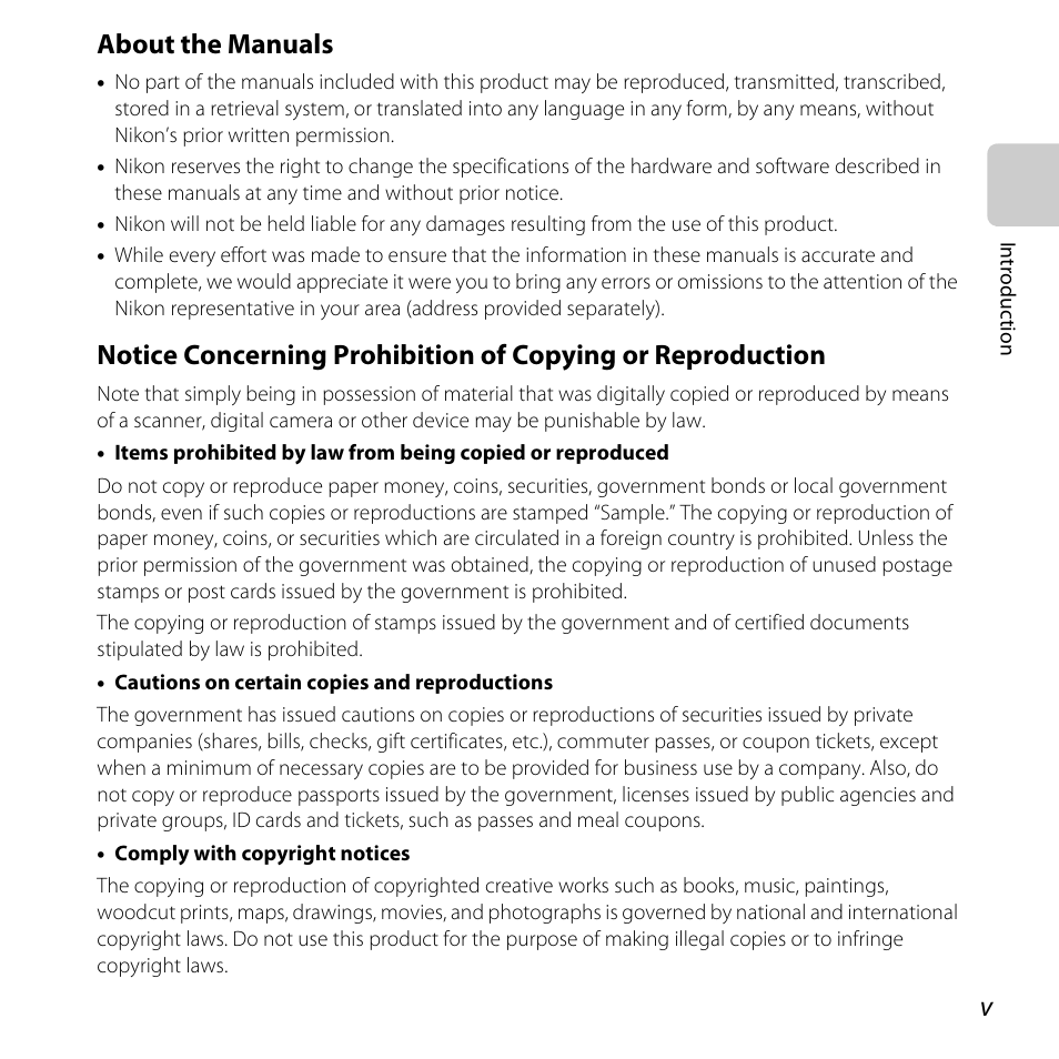 About the manuals | Nikon L610 User Manual | Page 7 / 252