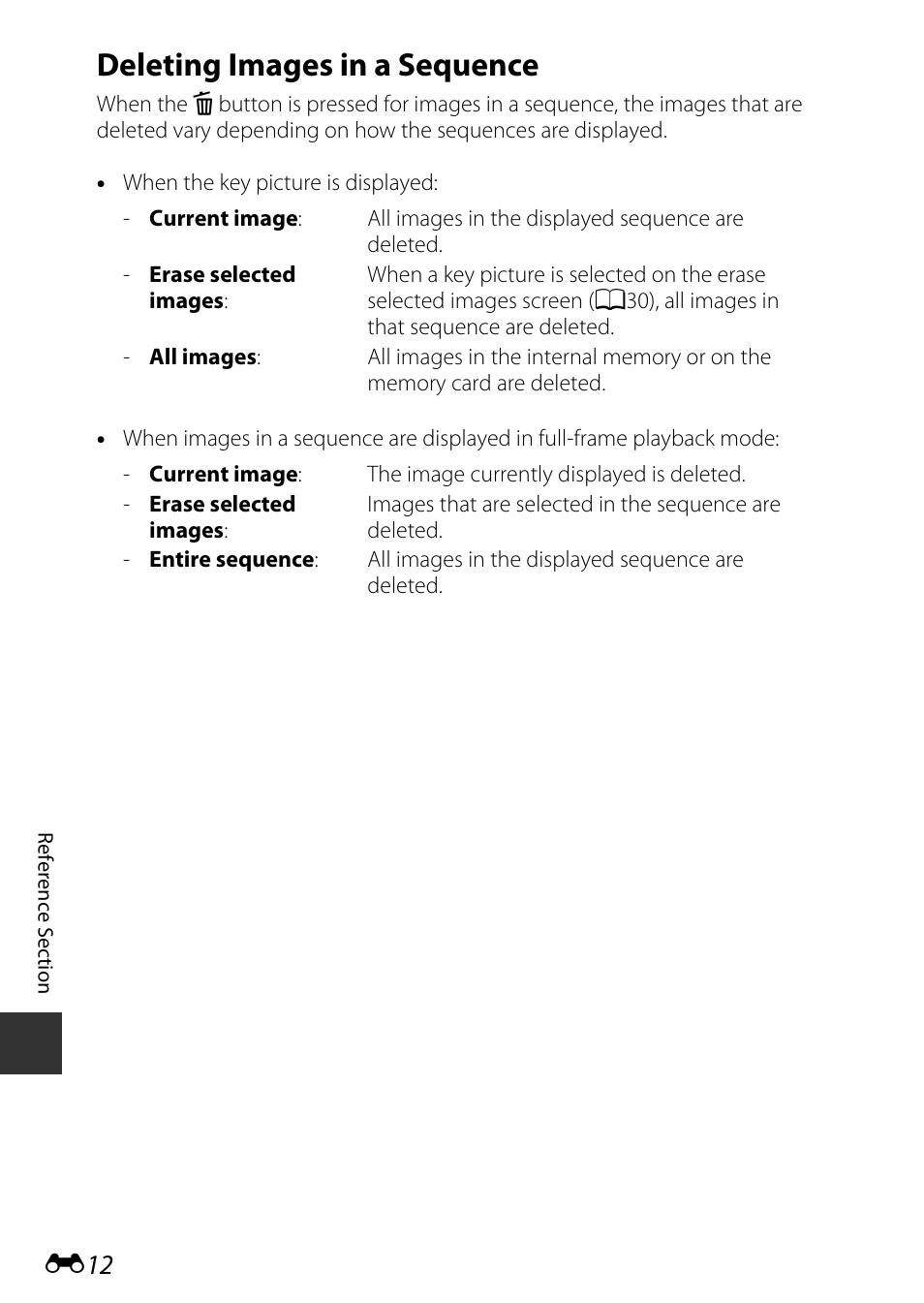 Deleting images in a sequence | Nikon S9700 User Manual | Page 138 / 262