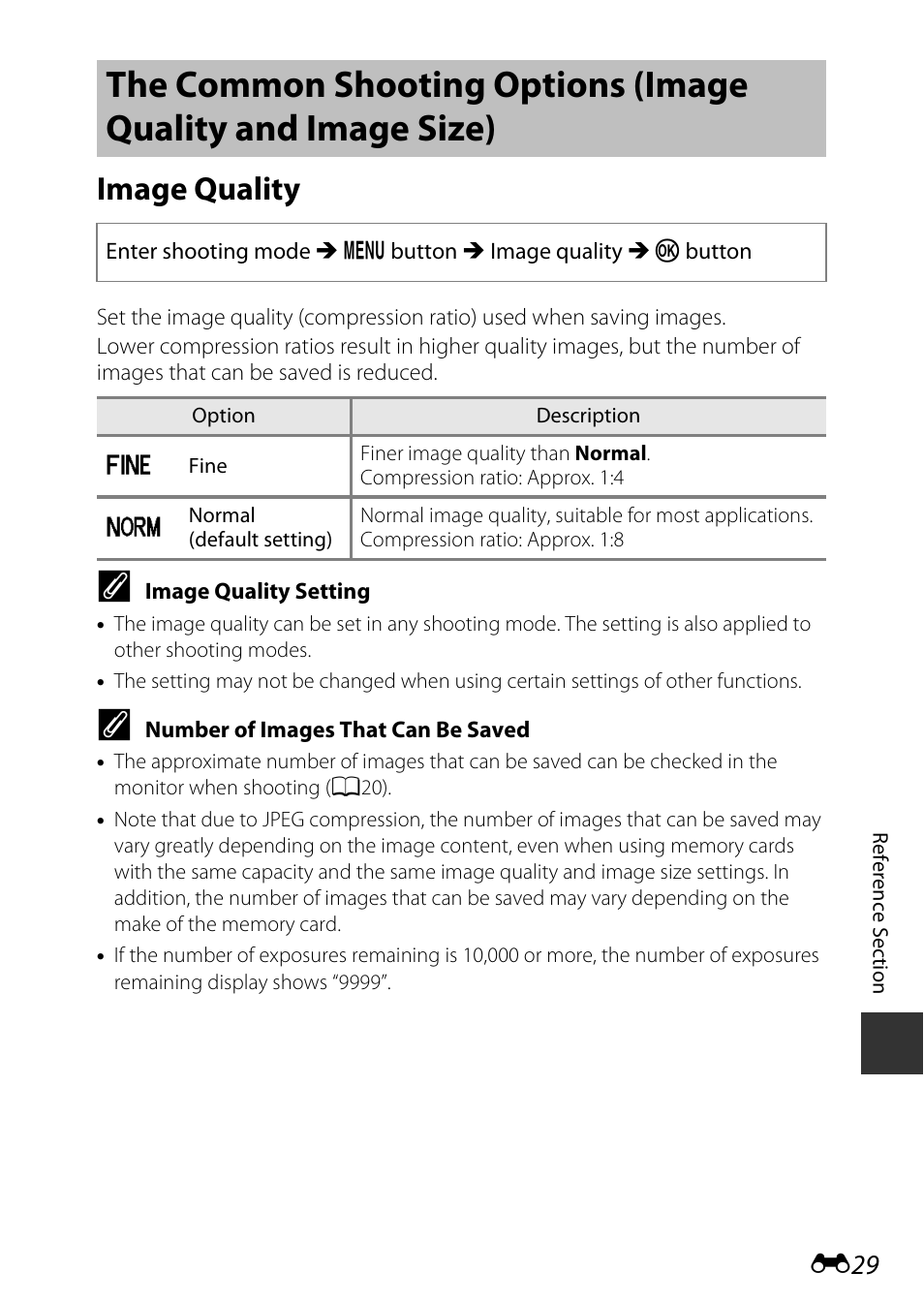 Image quality | Nikon S9700 User Manual | Page 155 / 262