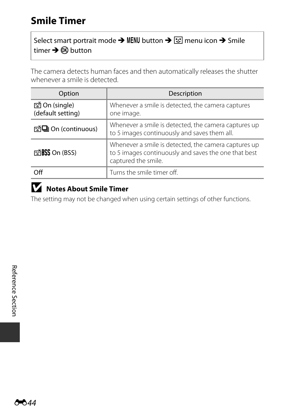 Smile timer | Nikon S9700 User Manual | Page 170 / 262