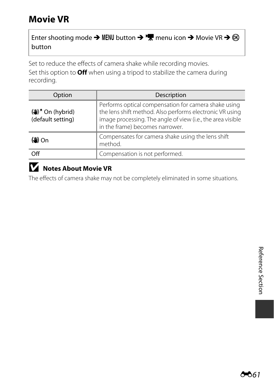 Movie vr | Nikon S9700 User Manual | Page 187 / 262