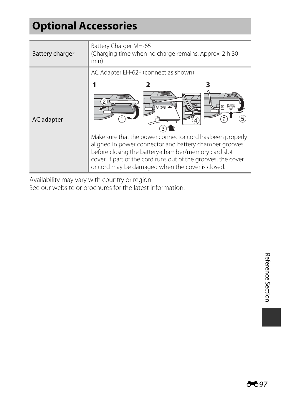Optional accessories | Nikon S9700 User Manual | Page 223 / 262